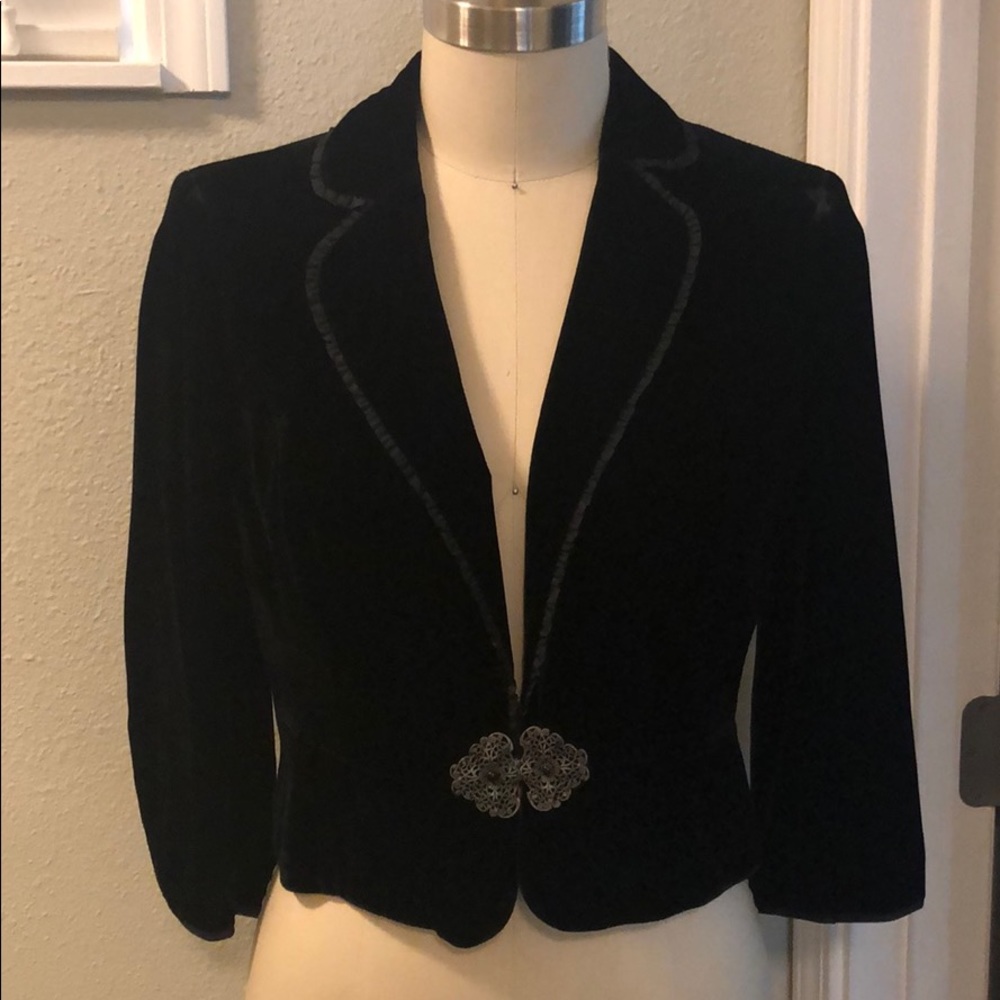 Black velvet dressy jacket